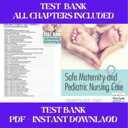 test bank for safe maternity & pediatric nursing care first edition by luanne linnard-palmer all chapters included