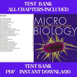 test bank microbiology with diseases by body system 5th edition, bauman all chapters included