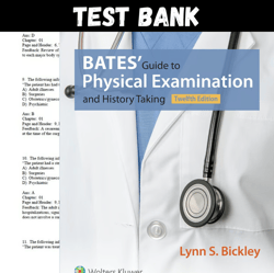 bates guide to physical examination and history taking, 12th edition by bickley test bank | all chapters included