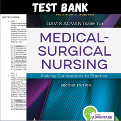 test bank for davis advantage for medical surgical nursing 2nd edition by janice | instant download | all chapters