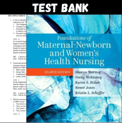 test bank foundations of maternal newborn and women's health nursing 8th edition by sharon smith murray pdf - instant do