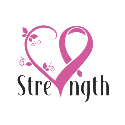strength svg, breast cancer svg, breast cancer awareness svg, cancer ribbon svg, file for cricut