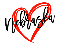 nebraska heart svg, nebraska huskers logo svg, ncaa svg, sport svg, football team svg, digital download