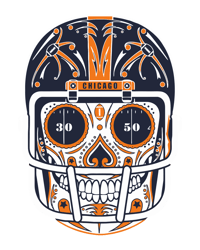 chicago bears sugar skull svg, chicago bears logo svg, nfl svg, sport svg, football svg, digital download