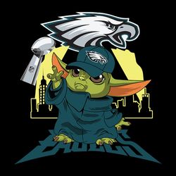 baby yoda fan philadelphia eagles svg, nfl svg, sport svg, football svg, digital download