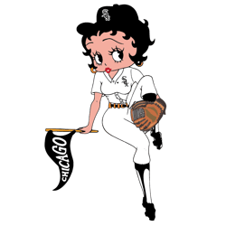 chicago white sox svg, betty boop white sox baseball vector, gift for mlb svg diy craft svg file for cricut
