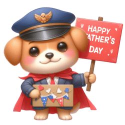 happy father's day with cute dog png, watercolor father's day cute animals png, sublimation png, digital download (2)