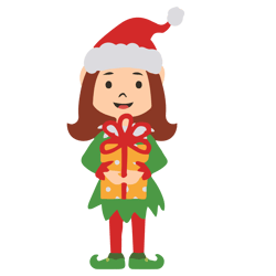 elves girl christmas svg, elves clipart, christmas elves svg, elf svg, african american elves svg, digital download (3)