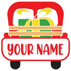 christmas truck svg cut file for cricut or silhouette, red truck christmas svg, digital download (1)