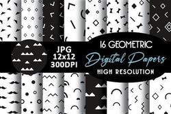 abstract geometric digital paper pattern