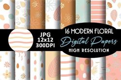 boho abstract modern floral patterns