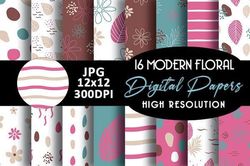 abstract modern floral patterns