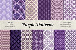 purple abstract seamless pattern