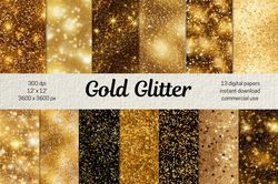 gold glitter seamless pattern bundle