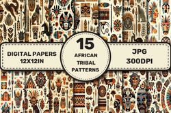 african tribal patterns digital papers