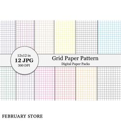 grid paper digital paper