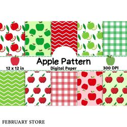 apple seamless pattern digital paper