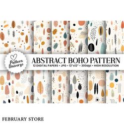 abstract boho pattern digital papers