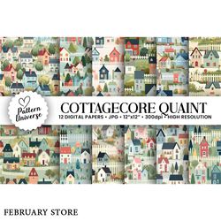 cottagecore quaint seamless patterns