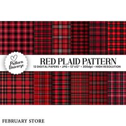red plaid seamless pattern backgrounds