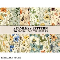 seamless floral pattern botanical