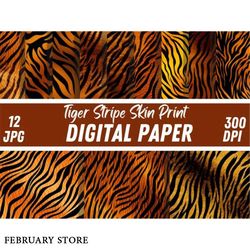 tiger stripe skin print papers pattern