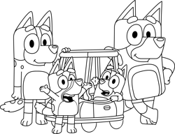 family outline svg, bluey svg, bluey heeler svg, bluey dog svg, cartoon dog svg, bluey character svg, digital file (2)