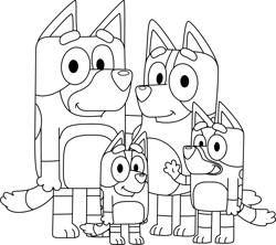 family outline svg, bluey svg, bluey heeler svg, bluey dog svg, cartoon dog svg, bluey character svg, digital file (3)