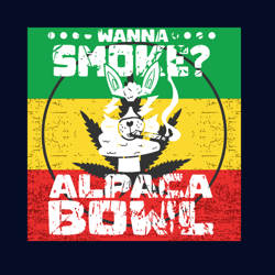 wanna smoke alpaca bowl svg, alpaca smoking weed svg, digital download