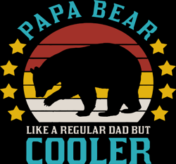 papa bear like a regular dad but cooler svg, dad svg, papa bear svg, papa svg, dad svg, grandpa bear svg, father's day