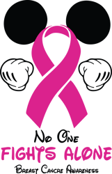 no one fights alone breast cancer awareness svg, breast cancer svg, cancer awareness svg, cancer survivor svg