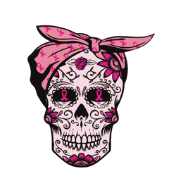 sugar skull pink mom svg, breast cancer svg, cancer awareness svg, cancer survivor svg, instant download