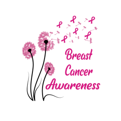 dandelion pink breast cancer awareness svg, breast cancer svg, cancer awareness svg, cancer survivor svg, digital file