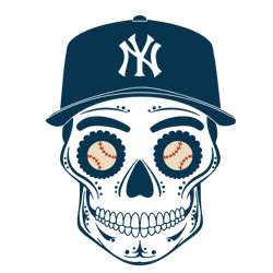 new york yankees sugar skull svg, new york yankees logo svg, mlb svg, baseball svg, sport svg, instant download