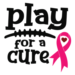 play for a cure svg, breast cancer svg, breast cancer awareness svg, cancer ribbon svg, file for cricut, for silhouette