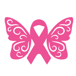 pink butterfly ribbon svg, breast cancer svg, breast cancer awareness svg, cancer ribbon svg, file for cricut