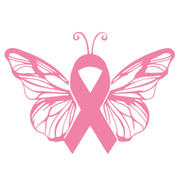 pink ribbon butterfly svg, breast cancer svg, breast cancer awareness svg, cancer ribbon svg, file for cricut