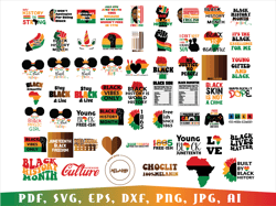 black history month svg bundle, african american svg, black history svg, melanin svg, digital download