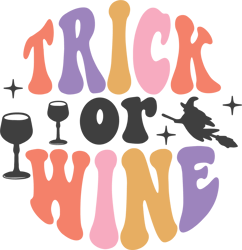 trick or wine svg, halloween round sign svg, autumn svg, halloween shirt svg, digital download