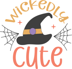 wickedly cute svg, halloween round sign svg, autumn svg, halloween shirt svg, digital download
