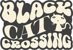 black cat crossing svg, retro halloween stickers svg, autumn svg, halloween svg, digital download