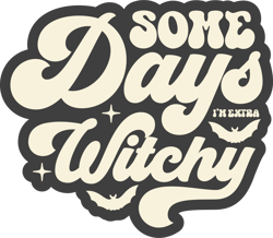 some days i'm extra witchy svg, retro halloween stickers svg, autumn svg, halloween svg, digital download (1)