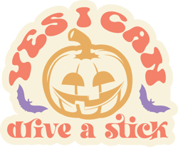 yes i can drive a stick svg, retro halloween stickers svg, autumn svg, halloween svg, digital download