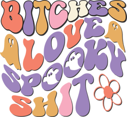 bitches love spooky shit svg, retro halloween svg, halloween vector, autumn svg, halloween shirt svg, cut file cricut-2