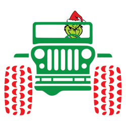 grinch santa hat driving jeep svg, grinch christmas svg, christmas svg, grinchmas svg, the grinch svg, digital download