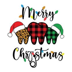 merry christmas teeths svg, teeths christmas svg, santa hat svg, buffalo plaid svg, leopard svg, digital download