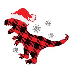 christmas dinosaur buffalo plaid svg, baby saurus svg, santasaurus rex svg, santa t-rex svg, digital download