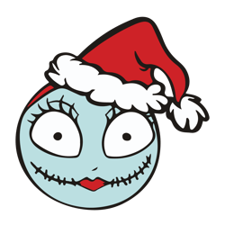 sally santa hat svg, christmas sally svg, nighmare before christmas svg, cartoon svg, digital download