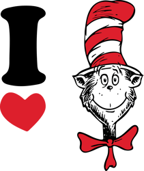 i love cat in the hat svg, dr. seuss svg, dr. seuss clipart, dr. seuss teacher svg, dr. seuss day svg, digital download