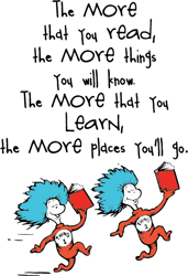 the more that you read svg, dr. seuss svg, dr. seuss clipart, dr. seuss teacher svg, dr. seuss day svg, digital download